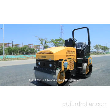 Rolo compactador de asfalto FYL-1200 de 3 toneladas